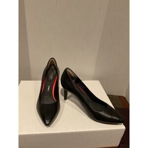 Rockport -Nero - Total Motion Trutech - Snake Embossed Black Leather Pumps - 8